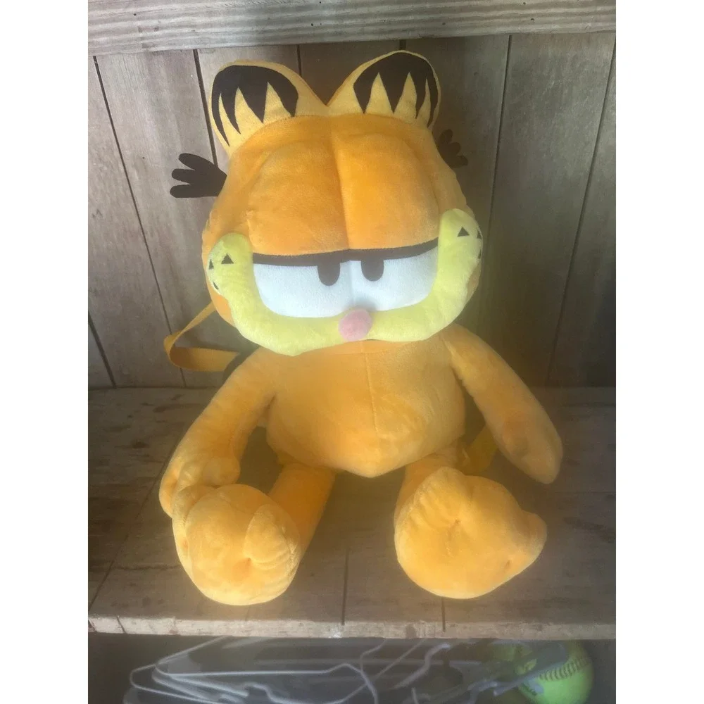 Garfield‎ Plush Backpack Orange Tabby Cat Stuffed Animal Bag Adjustable Straps